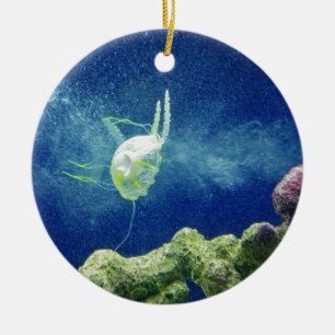 Quallen Fisch individuell anpassen Jubiläen Keramik Ornament