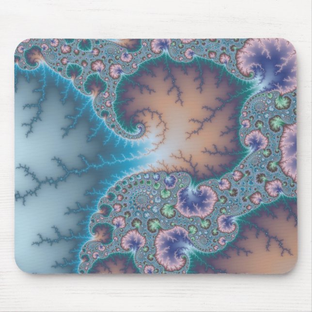 Quallen - Fraktal Mousepad (Vorne)