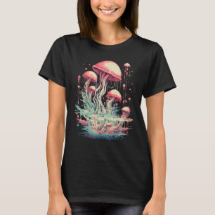 Quallen Gestalt dunklen Waldes Cotgagecore Pilz T-Shirt