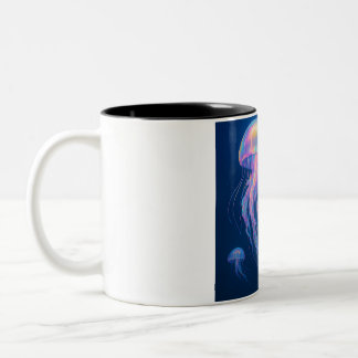 Quallen-Kaffeetasse Zweifarbige Tasse