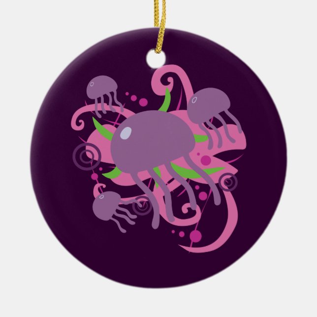 Quallen Keramik Ornament (Vorne)