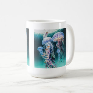 Quallen Klassische Tasse, 15 oz Kaffeetasse