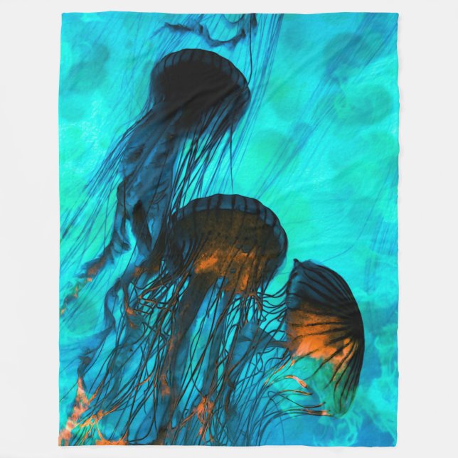 Quallen-kundenspezifische Fleece-Decke, 60" x80 " Fleecedecke (Vorderseite)