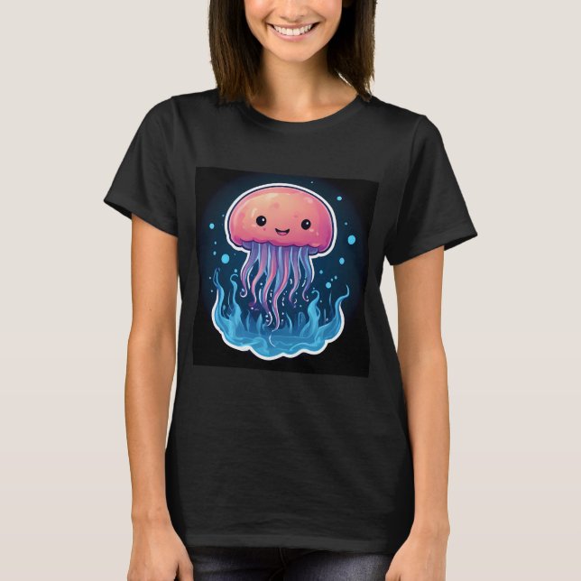 Quallen Kunst T-Shirt (Vorderseite)
