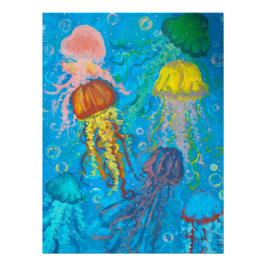 Quallen, Meere, Meer Poster