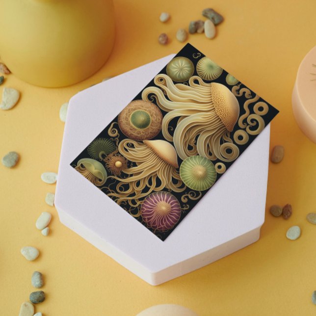 Quallen | Modernes Haeckel Gruß Karte (Von Creator hochgeladen)