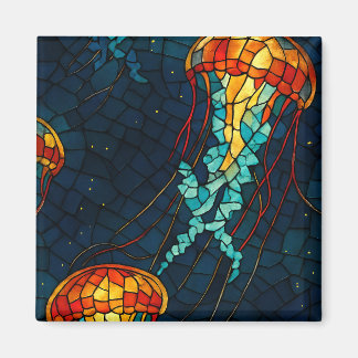 Quallen-Mosaik Magnet