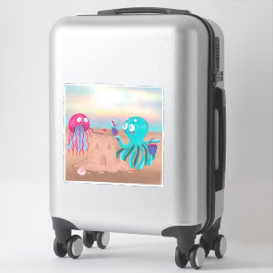Quallen Oktopus Sandburgen Freunde Babyzimmer Aufkleber