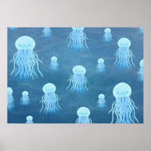 Quallen - Plakatdruck Poster