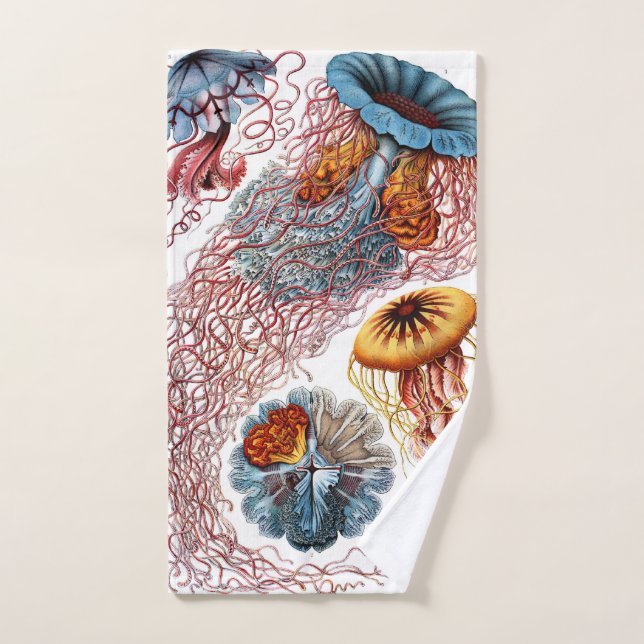 Quallen (Scheibenquallen) von Ernst Haeckel Handtuch (Handtuch)