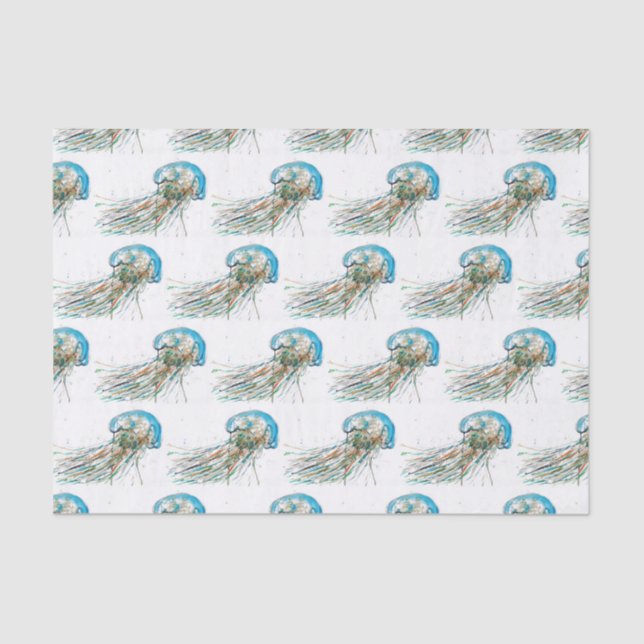 Quallen Seidenpapier (Vorderseite)