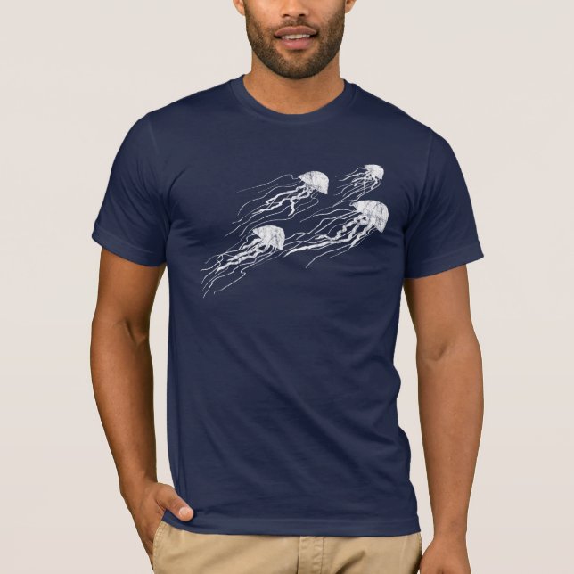 Quallen-Silhouettedunkelheitst-shirt T-Shirt (Vorderseite)