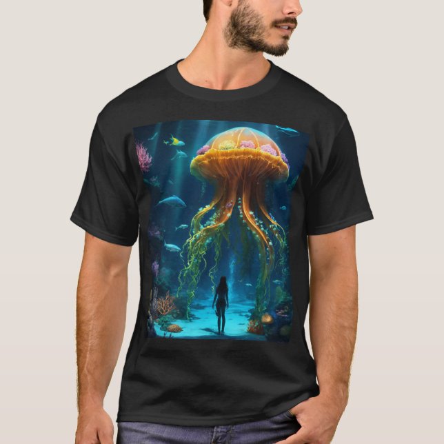 "Quallen-T - Shirt - Lebhafter und künstlerischer  (Vorderseite)