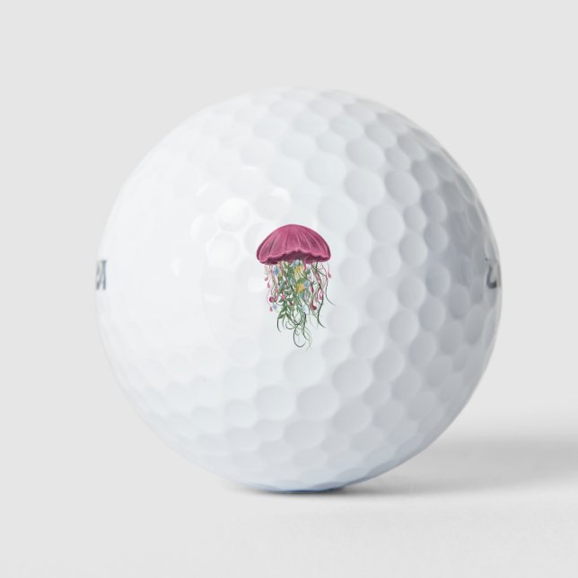 Quallen und Blume Golfball (Vorderseite)