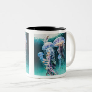 Quallen Zwei-Tone-Tasse, 11 oz Zweifarbige Tasse