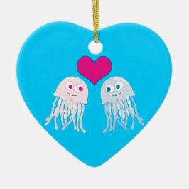 Quallenfisch-Liebe Keramikornament