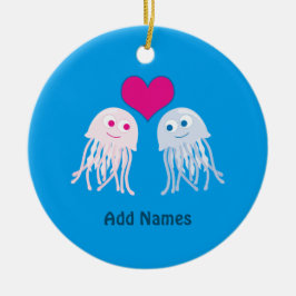 Quallenfisch-Liebe Keramikornament