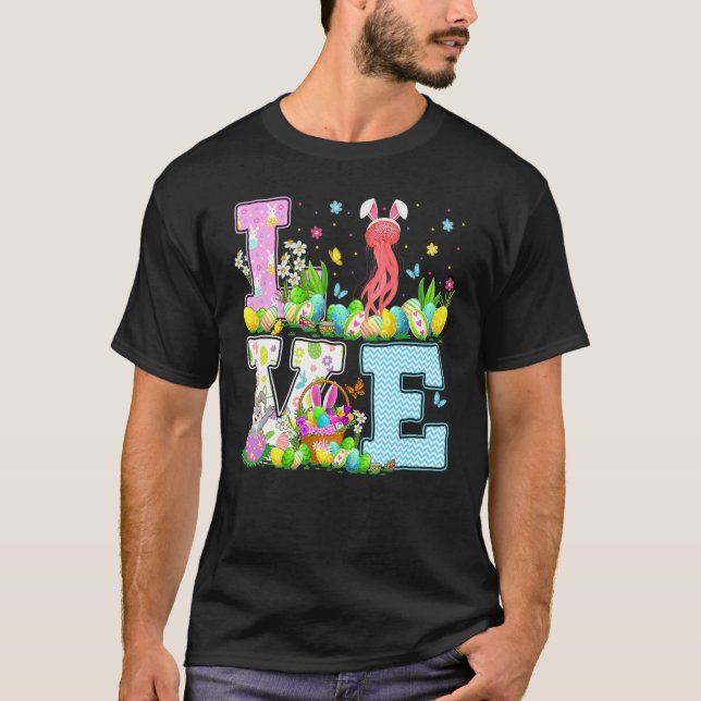 Quallenfisch Ostern Liebe Quallenfisch Ostern T-Shirt (Vorderseite)