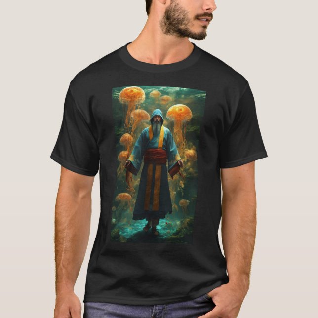 Quallenfische T - Shirt mit ätherischer Elegance (Vorderseite)