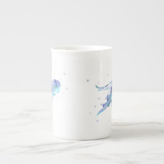 Quallenmalerei mit Zitat-Tasse Prozellantasse