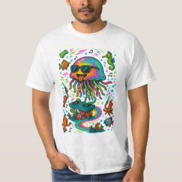 Quallyfish DJ im Underwater Rave T-Shirt