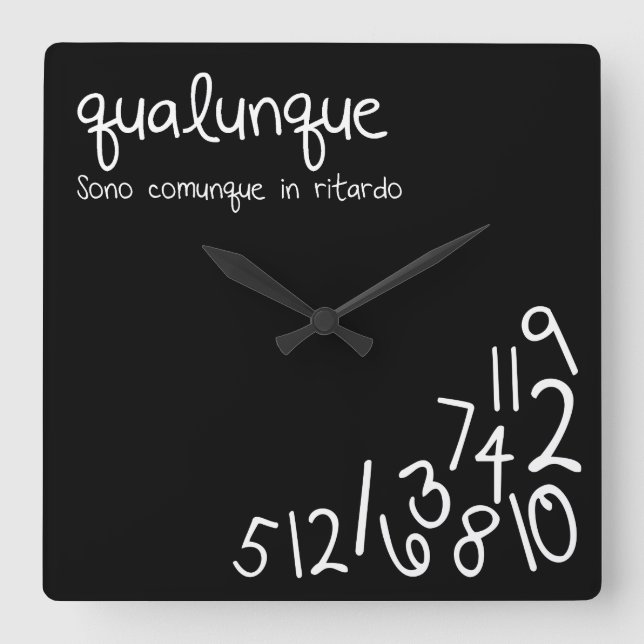 qualunque quadratische wanduhr (Vorderseite)