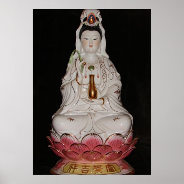 Quan Yin Goddess of Mercy Buddha Meditation Poster (Vorne)
