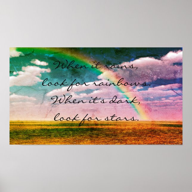 Quand il pleut (inspirant) affiche personnalisée (Devant)