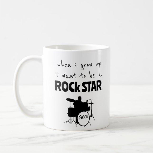 Quand j'ai grandi Rock Star café Mug (Gauche)