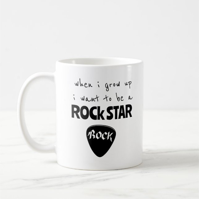 Quand j'ai grandi Rock Star café Mug (Gauche)