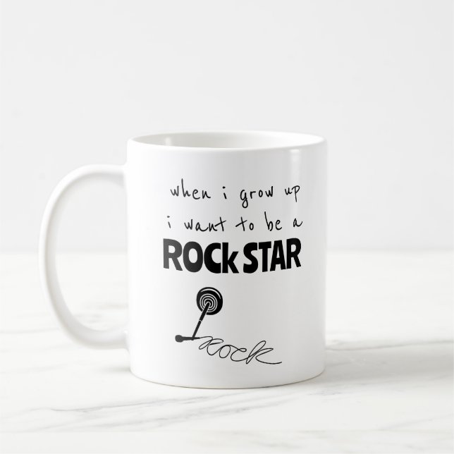 Quand j'ai grandi Rock Star café Mug (Gauche)