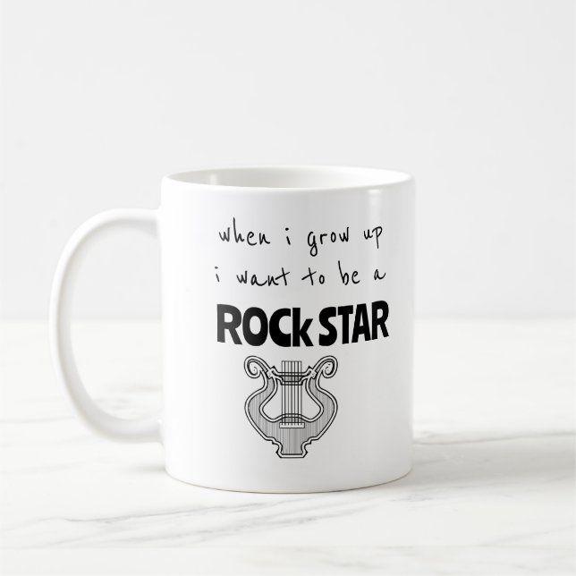Quand j'ai grandi Rock Star café Mug (Gauche)