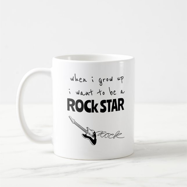 Quand j'ai grandi Rock Star café Mug (Gauche)