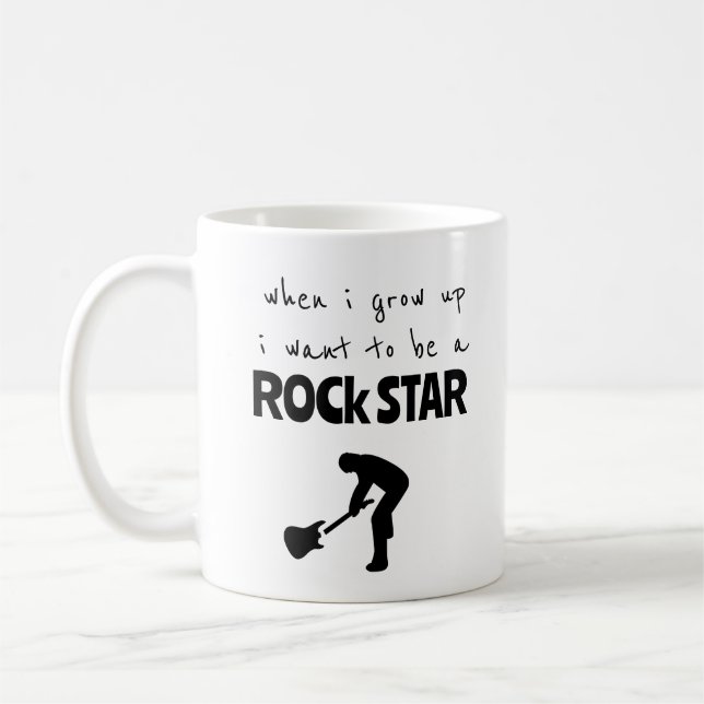Quand j'ai grandi Rock Star café Mug (Gauche)