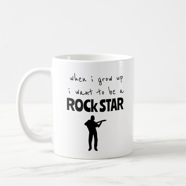 Quand j'ai grandi Rock Star café Mug (Gauche)