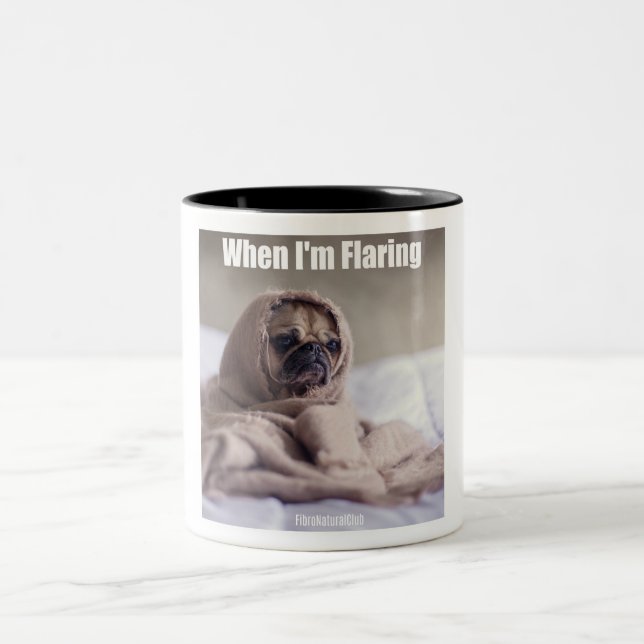 Quand je suis tasse de café évasée de fibromyalgie (Centre)