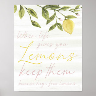Quand la vie vous donne citrons art mural