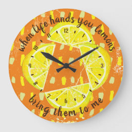 Quand la vie vous donne citrons horloge de cuisine