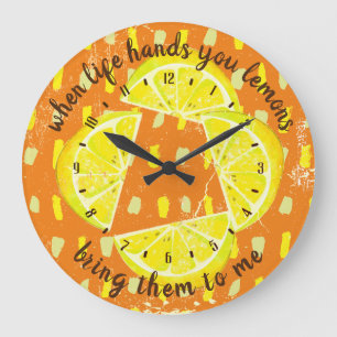 Quand la vie vous donne citrons horloge de cuisine