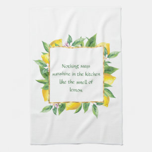 Quand la vie vous donne citrons serviette de cuisi