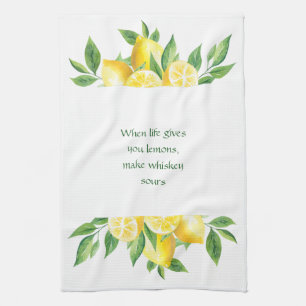 Quand la vie vous donne citrons serviette de cuisi