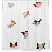 Quand Les Chiens Volent Douche Rideau