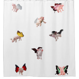 Quand Les Chiens Volent Douche Rideau