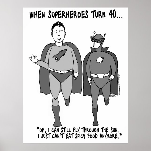 Quand les super-héros tournent 40 affiche (Devant)