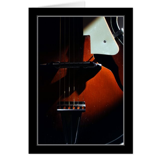 Quand Ma Guitare Dort doucement Carte De Voeux (Devant)