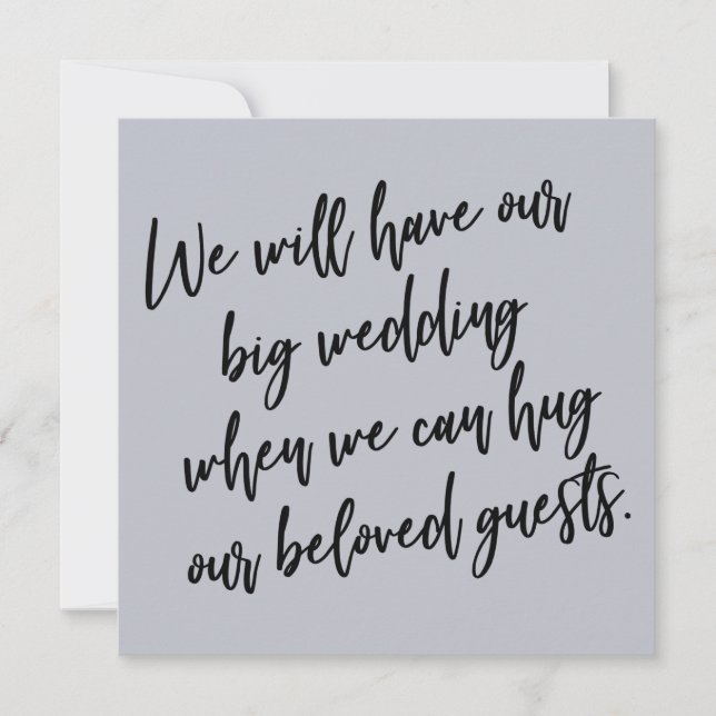 Quand nous pouvons serrer la carte Mariage à retar (Devant)