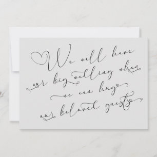 Quand nous pouvons serrer la carte Mariage légère 