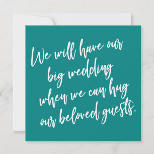 Quand nous pouvons serrer la carte Mariage Turquoi