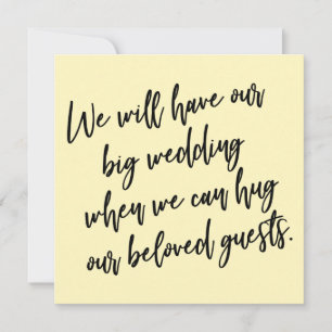 Quand on peut serrer la carte Mariage reportée jau