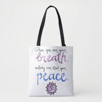 Quand vous possédez votre souffle… Sac de yoga